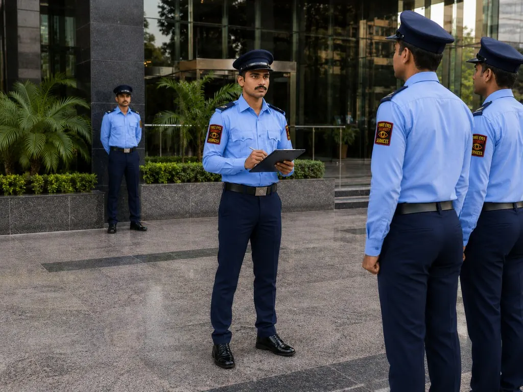Three Eyes Security Services field supervisor coordinating site security